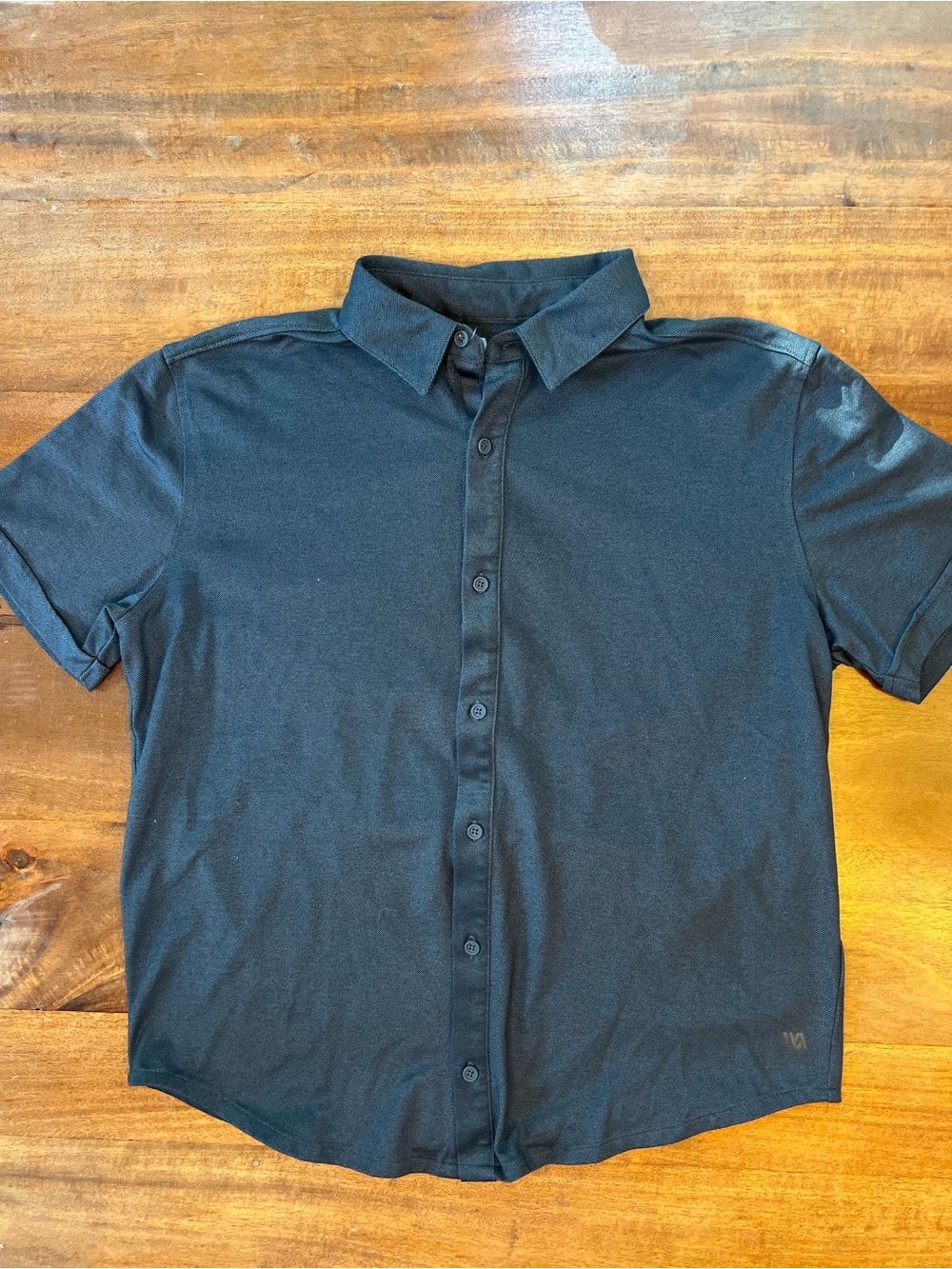 VRST Limitless Performance Button Shirt Mens MED Charcoal Grey Short Slv